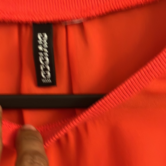 Divided red sheer and lace long sleeve blouse size small - Picture 3 of 7